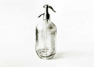 Drawing of glass bottle