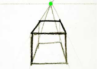 la Perspectiva Lineal, cubo, ejemplo