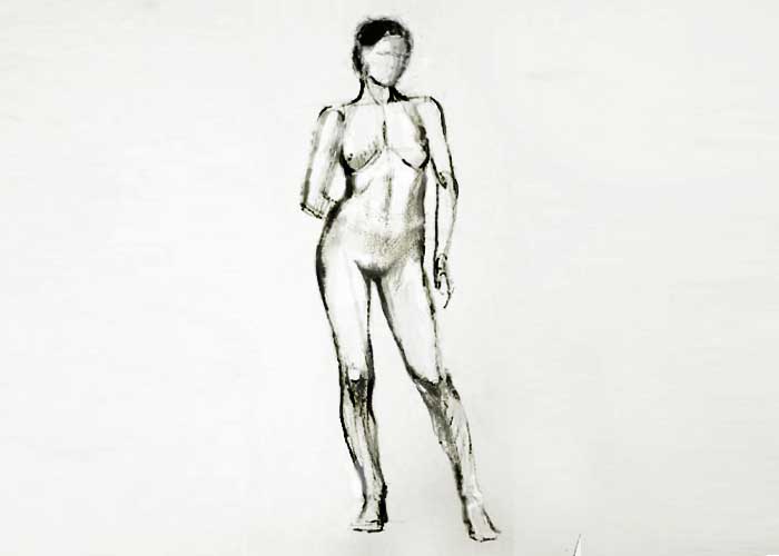 Dibujo de una figura femenina